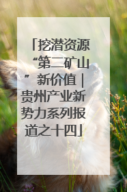 挖潜资源“第二矿山”新价值｜贵州产业新势力系列报道之十四